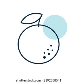 Orange vector icon. Graph symbol for food and drinks web site, apps design, mobile apps and print media, logo, UI