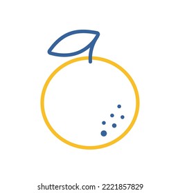Orange vector icon. Graph symbol for food and drinks web site, apps design, mobile apps and print media, logo, UI