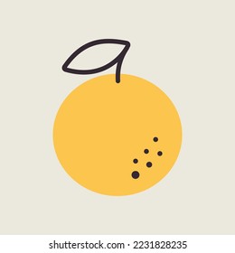 Orange vector icon. Graph symbol for food and drinks web site, apps design, mobile apps and print media, logo, UI