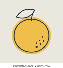 Icono de vector naranja. Símbolo gráfico del sitio web de comida y bebida, diseño de aplicaciones, aplicaciones móviles y medios impresos, logotipo, interfaz de usuario