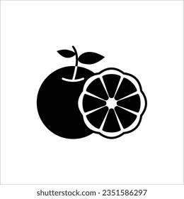 Orange vector icon illustration for web design, isolated on white background