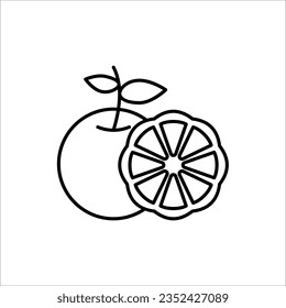 Orangefarbene Vektorgrafik für Webdesign einzeln auf weißem Hintergrund