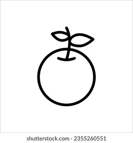 Orange vector icon illustration for web design, isolated on white background