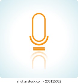 Orange Vector icons " retro microphone" for mobile devices
