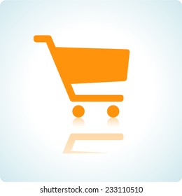 Orange Vector icons "shopping" for mobile applications