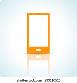 Orange Vector icons "smartphone" for mobile applications
