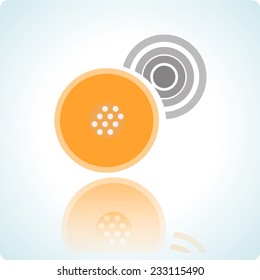 Orange Vector icons "speaker" for mobile devices