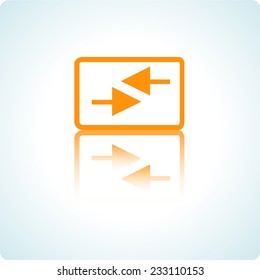 Orange Vector icons "transfer" for mobile applications