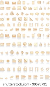 Orange vector Icons for Web Applications and for computer