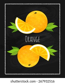 Orange vector illustration.