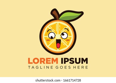 diseño de ilustración de vector naranja con diversas expresiones