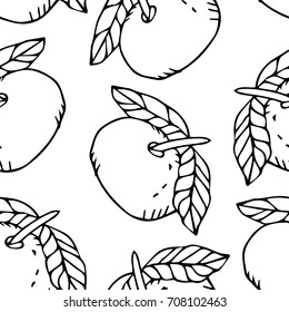 Orange Vector illustration. Doodle style. Design icon, print, logo, poster, symbol, decor, textile, paper, card. 