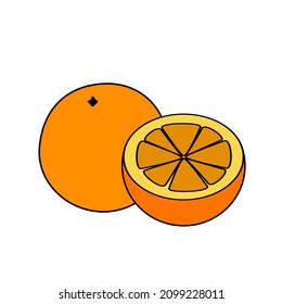 ilustración de vector naranja
, diseño plano.