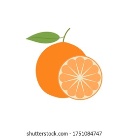 Orange. Vector illustration of flat style