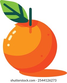 Ilustración vectorial de naranja fruta saludable 