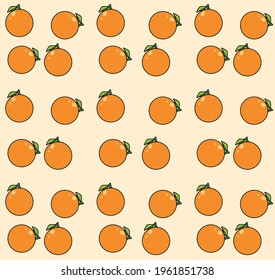 Orange Vector illustration seamless Pattern