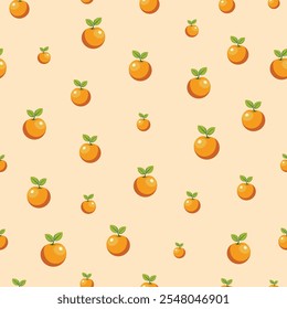 Orange vector illustration. Orange seamless pattern and texture background design.Repeat pattern and decoration. Orange fruit vector seamless pattern. A seamless pattern of fresh orange slices