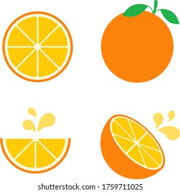 Orangefarbene Vektorgrafik auf Weiß