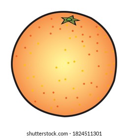 ilustración de vector naranja, aislado en fondo blanco para la educación,vista superior