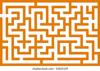 Orange vector labyrinth