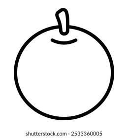 Diseño de icono de línea de Vector naranja