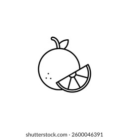 Orange vector line icon icons design