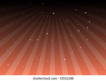 Orange vector lined floor and  sparks