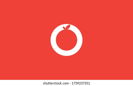 Orange Vector Logo Design  on Orange Background