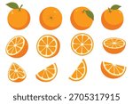 Orange vector logo isolated on white background.
