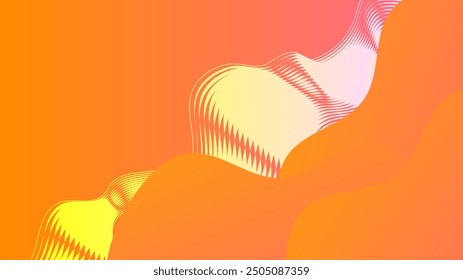 Orange vector modern and simple background with shapes