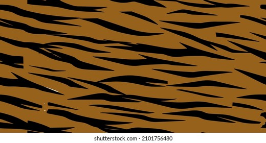 Orangefarbener Vektorgrafik. Nature Girly Giraffe. Abstrakte Grunge Textur. Brauner Streifen drucken. Wilder abstrakter Hintergrund. Vektormuster. Black Tropical Zebra. afrikanische Tierfarbe. Black Line Tiger. Dschungelmuster