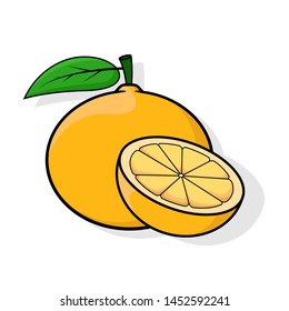 Orange vector on a white background.