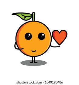 orange vector on white background