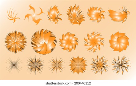 orange vector ornaments in great modern design