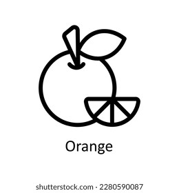 Vector naranja   iconos de esquema. Material gráfico simple