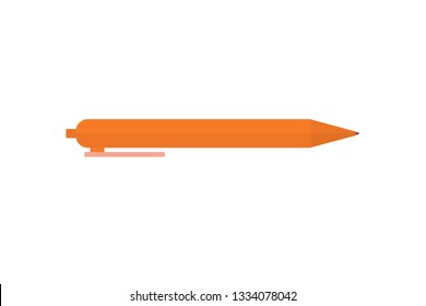 Orange vector pen.