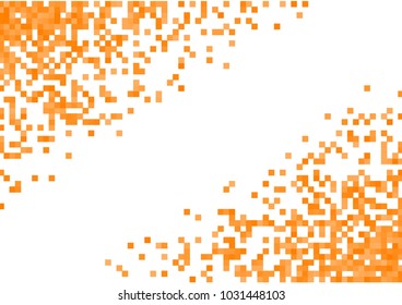 Orange vector pixel background
