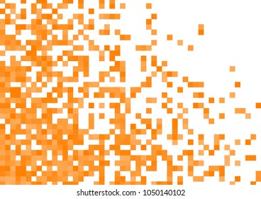 Orange vector pixel background