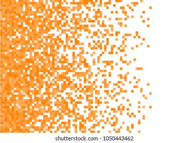 Orange vector pixel background