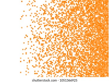 Orange vector pixel background