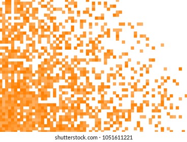 Orange vector pixel background