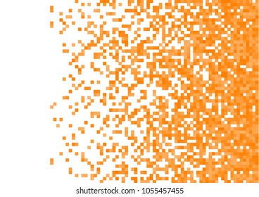 Orange vector pixel background