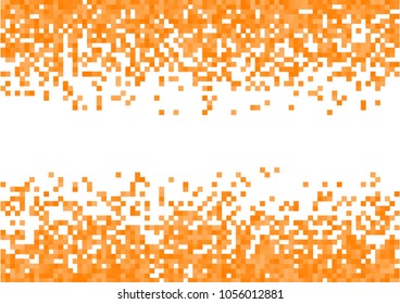Orange vector pixel background