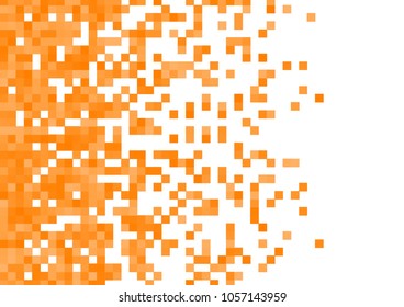 Orange vector pixel background