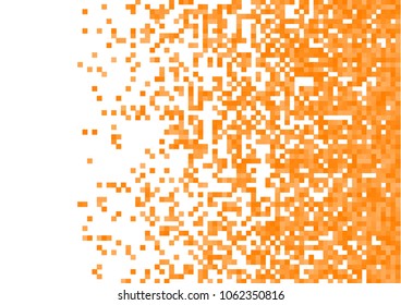 Orange vector pixel background