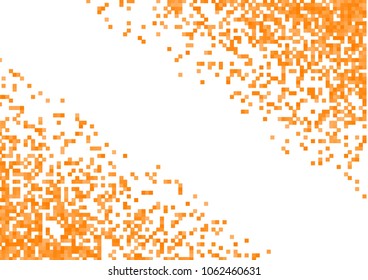 Orange vector pixel background
