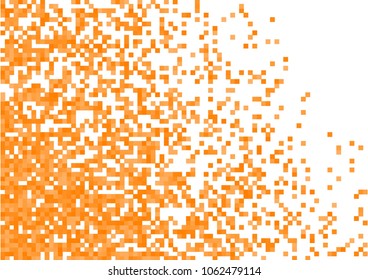 Orange vector pixel background