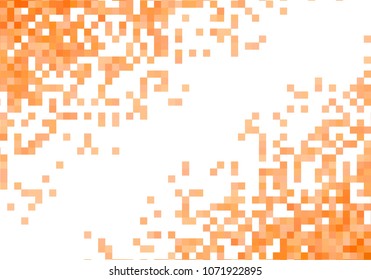 Orange vector pixel background