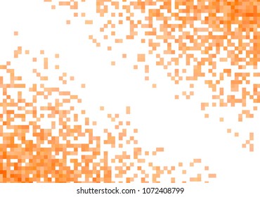 Orange vector pixel background