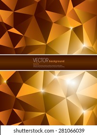 Orange Vector Polygonal Background. Abstract Illustration in eps10 format.